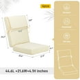 thumbnail image 3 of Aoodor 4-Piece Outdoor Chair Cushion 45 x 22 x 4 Inch Patio Furniture Seat Cushion - cream yellow, 3 of 7