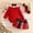 Red, variant on Liyamei Girls Long Sleeve Ruffles Ribbed Romper Bodysuit Plaid Bowknot Skirts Outfits Toddler Girl 2-Piece Sets Size Red 9-12 Months