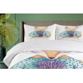 thumbnail image 4 of Ambesonne Cartoon Duvet Cover Set, Lady Fox Lavender Bouquet, 2-Calking, Beige Blue Violet, 4 of 6