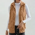 thumbnail image 3 of qolati Winter Vest Coats for Women Fashion Sleeveless Sherpa Coat Outwear Casual Stand Collar Zipper Solid Color Plush Vest Jacket with Pockets Clearance, 3 of 9