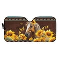 thumbnail image 2 of Yuyamidu Horse Windshield Sun Shade for Car SUV Truck Windshield Visor Sunflower Car Sun Shade Windshield Butterfly Car Accessories Cover for Heat Sun Prevention, 2 of 5