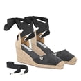 thumbnail image 1 of Alpargata De Plataforma Habana Con Yute Natural Piel Vegana Negro Con Ajuste Estilizado Para Mujer, 1 of 5