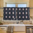 thumbnail image 2 of Yayeee Kitchen Curtains Tier Set of 2 Light Filtering 57"x36" Over Sink Window Panels, Red Fireworks Pattern, 2 of 7