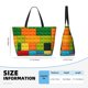 thumbnail image 4 of Disketp Colorful Building Blocks Bolsa de Playa de Gran Capacidad, Bolso Impermeable y a Prueba de Arena para Mujer, Ideal para Playa, Piscina y Natación, 4 of 7