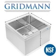 thumbnail image 6 of GRIDMANN 24" x 24" x 13" NSF Commercial Stainless Steel Floor Mop Sink, 6 of 7