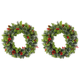 thumbnail image 2 of Guirnalda Conos Pino Artificiales para Navidad Colgantes Guirnaldas Frutas Navideñas (40cm) Color Rojo 2 Uds., 2 of 7