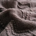 thumbnail image 5 of Navy Throw Blanket Textured Solid Soft Sofa Couch Decorative Knitted Blanket, 60" x 80" Navy, 5 of 5