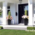 thumbnail image 3 of Bingirl Tall Diamond Planters Set of 2 Distinctive Shape Design Water Level Window Smooth Rolling Wheels Versatile Placement for Patio Porch Living Room Home Office, 3 of 10