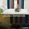 thumbnail image 3 of Fsddascl Blue Brown Blackout Curtains for Bedroom/Living Room, Thermal Insulated Kitchen Curtains, Farmhouse Wood Grain Vintage Vertical Striped Grommet Darkening Window Treatment Drapes 42"x84"x2, 3 of 6