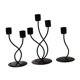 thumbnail image 3 of Candelabro 3x, decoración de mesa de año Nuevo, Mostrador de cocina, Club de Acción de Gracias, candelabro de granja Negro Curvo, 3 of 9