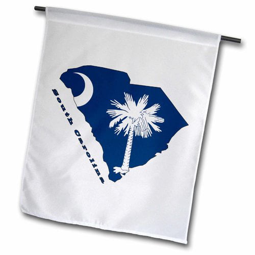12 by 18-Inch PD-US State Flag of South Carolina 3dRose fl_55323_1 Garden Flag