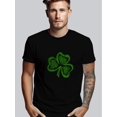 thumbnail image 2 of Camiseta informal de manga corta con estampado de trébol del Día de San Patricio para hombre, cuello redondo, para primavera y verano. Camisetas de cuello redondo con estampado moderno para hombre. Ca, 2 of 7