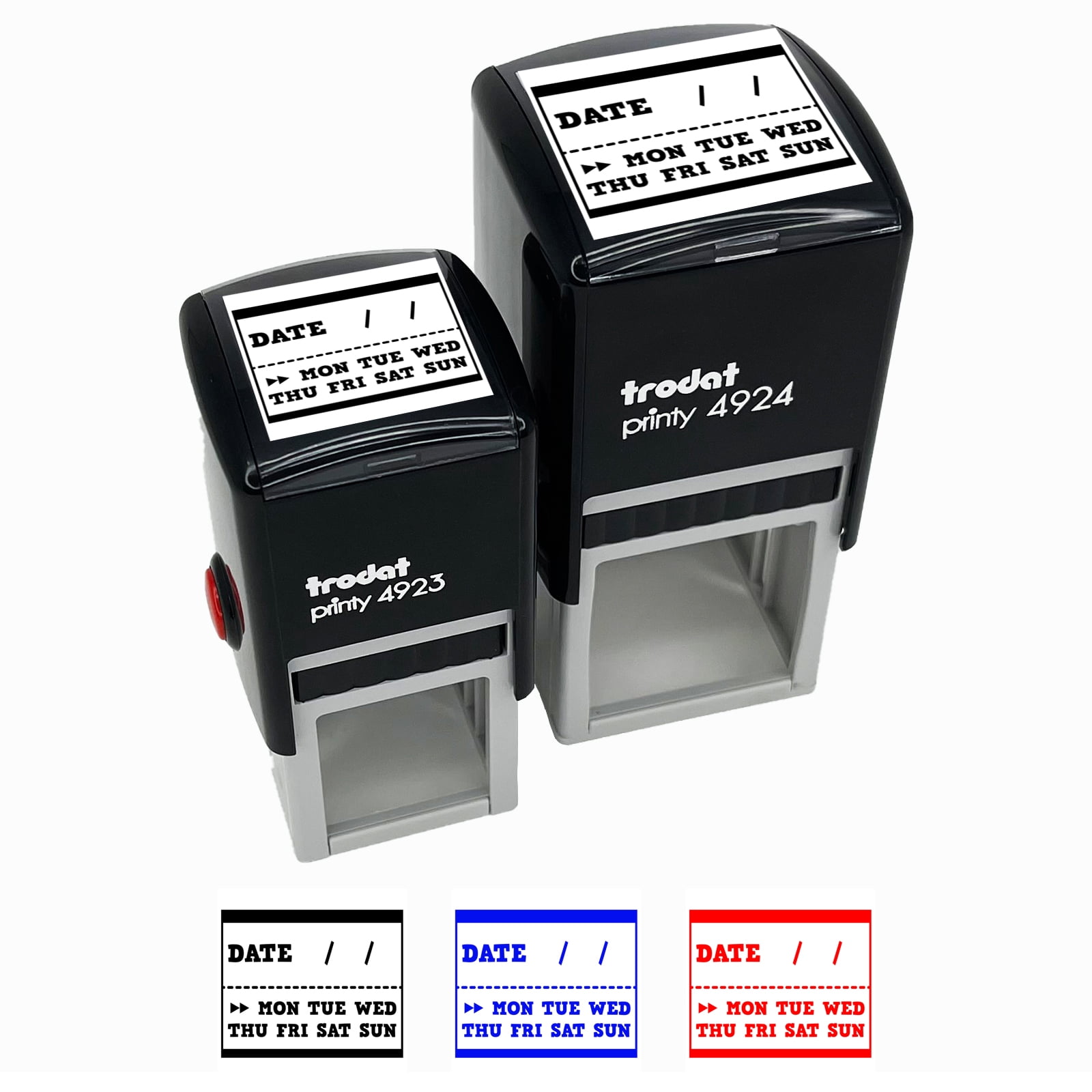 Self-Inking Date & Weather Mood Tracker Rubber Stamp - 1 Inch, Black Ink, For Journals, Planners, Cards