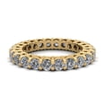 thumbnail image 2 of Natural 2.40Ct Round Cut Diamond Shared Prong Gallery Women's Anniversary Wedding Eternity Band Ring Solid 14k Yellow Gold G SI1, 2 of 3