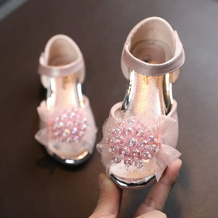 

Slippers For Women Toddler Kids Kids Baby Girls Peep Toe Pearl Princess Shoes Leather Sandals Womens Slippers