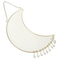 Soimiss Moon Jewelry Hanger Wall Jewelry Organizer Golden Metal 1Pack