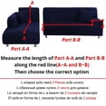 thumbnail image 4 of Funda de sofá de felpa en forma de L, cubierta elástica para muebles de sala de estar, Chaise Longue, esquinero, 4 of 4