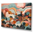 thumbnail image 2 of Designart "Pink Green Minimalims Explosion I" Minimalism Canvas Print, 2 of 5