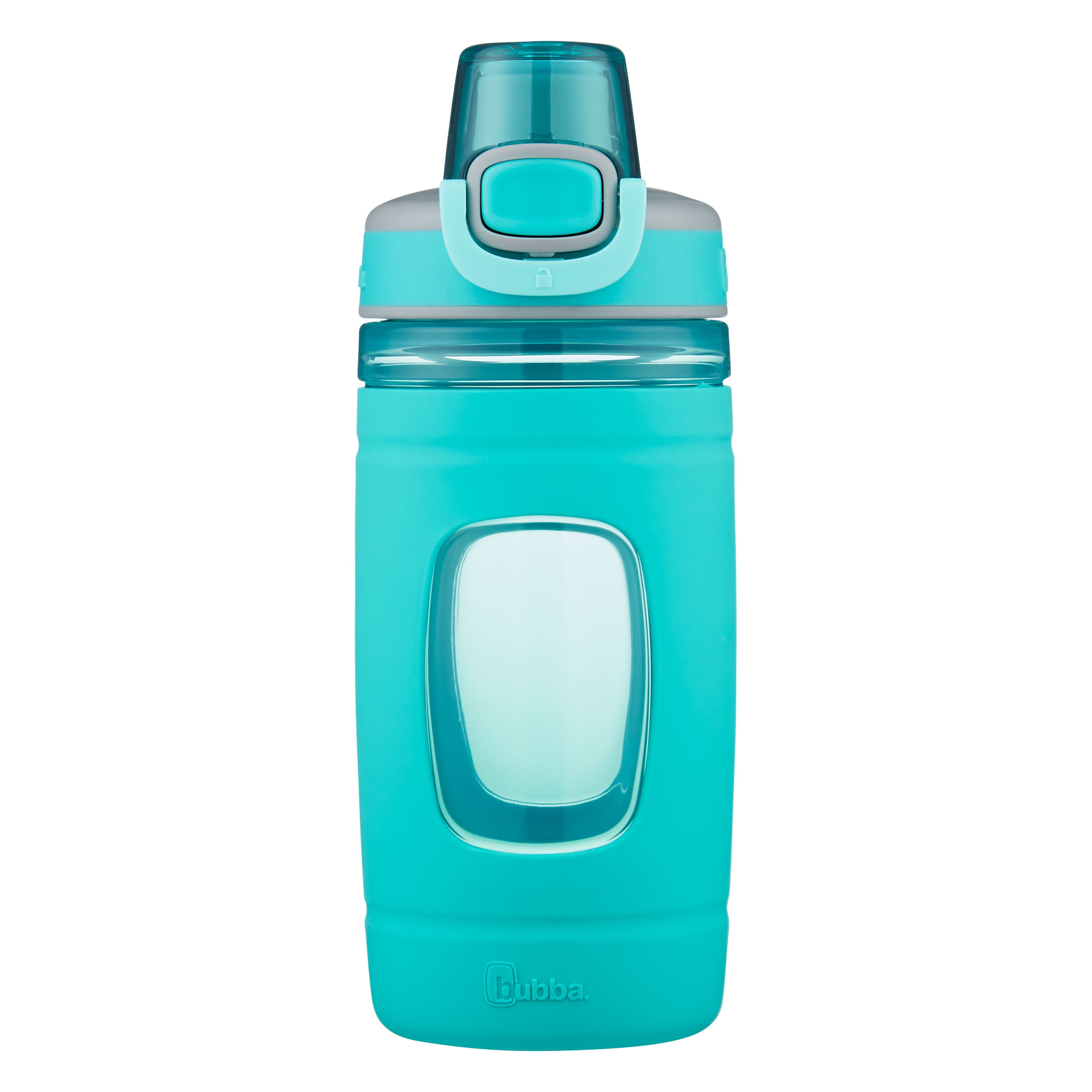 Bubba Flo Kids Water Bottle with Silicone Sleeve 16 oz Aqua 