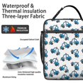 thumbnail image 2 of Police and Checkered White Pattern Insulated Lunch Bag for Men Women,Waterproof Lunch Box for Work,Picnic or Travel,Thermal Insulation,10.63x9.06x3.54 Inches, 2 of 5
