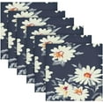 thumbnail image 2 of GZHJMY Soft Reusable Satin Table Decorative Napkins,20x20InX1 PCSArt Daisy,Family Dinner Wedding Banquet, Cocktail Party, Kitchen,Birthday Party, 2 of 7