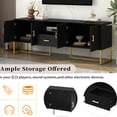 thumbnail image 6 of Black Tv Stand For Living Room, 70-inch Tvs, 1 Drawer, 2 Cabinets, Metal Legs, Cabinet, , , Stylish Room Piece, 6 of 6