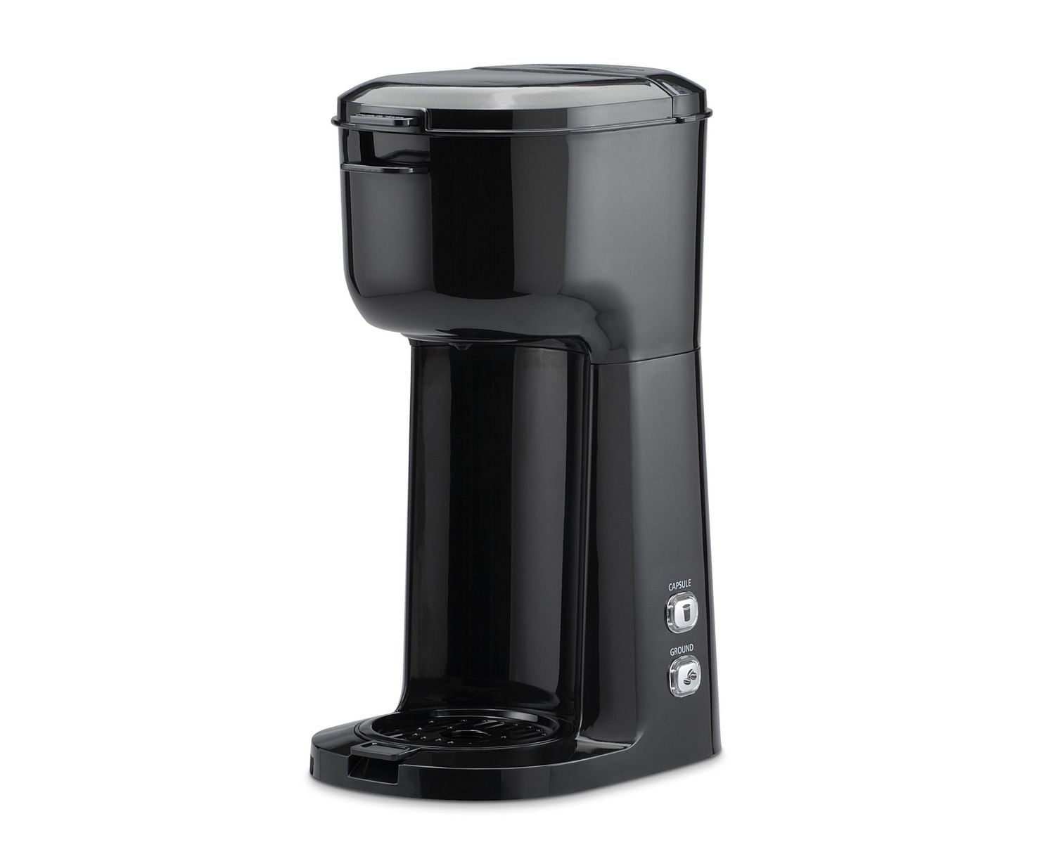 Mainstays Single Serve Coffee Maker, Black, Dual Brew, Ground Coffee or K-Cup* Compatible, Mainstays Single Serve Coffee