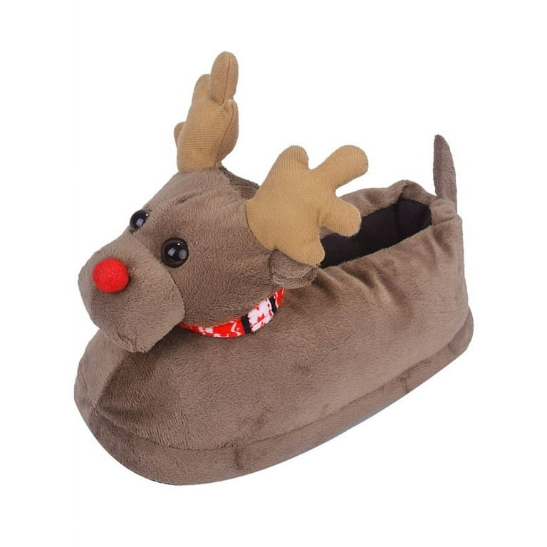 3D Reindeer Christmas Slippers Winter Indoor House Slipper Shoes