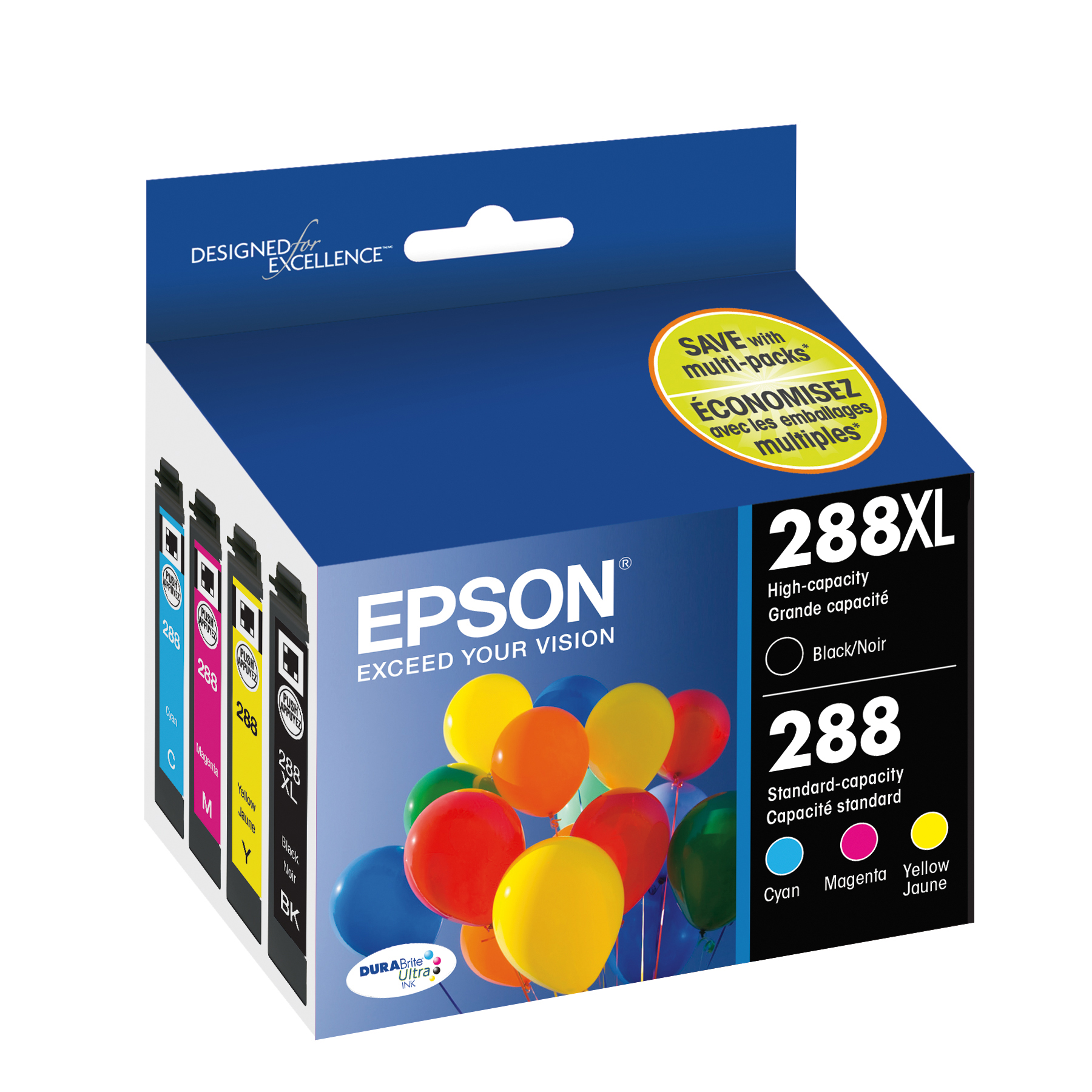 EPSON 288 DURABrite Ultra Ink High Capacity Black & Standard Color Cartridge Combo Pack (T288XL-BCS) Works with Expression XP-330, XP-430, XP-434, XP-340, XP-440, XP-446 - image 2 of 5