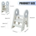 thumbnail image 4 of DovePro 3-in-1 Step Stool,Children Non-Slip Step Stool Kitchen Helper,Foldable Step Stool for 2 Years And Above,Bathroom Sink Toddler Step Stool with Flip-up Pedal,Grey, 4 of 14