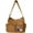Brown, variant on Women's Japanese Grunge Academic Canvas Crossbody Pack with Pins Pendant Harajuku Aesthetic Messenger Bag (green)