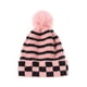 thumbnail image 3 of RV Gorro tejido con bolas de piel para mujer Gorro cálido a rayas de otoño e invierno (rosa) oso de fresa Electrónica, 3 of 3