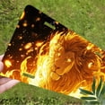 thumbnail image 5 of 1 Pcs 2D Flat License Plate Covers & Frames, Fiery Lion For Decorative Front, Waterproof For Decoration Aluminum License Plate Covers & Frames Cover For Men Women, 12" X 6", 5 of 6