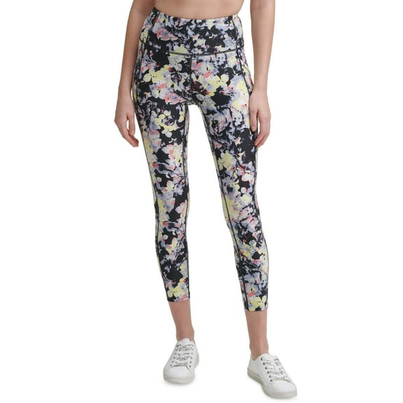 Calvin Klein Womens Performance Printed High-Waist 7/8 Length Leggings