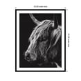 thumbnail image 5 of Kate and Laurel Framed Wall Art Print Scottish Highland Vertical by Crystal Lynn Collins, 33 x 41, Svelte Noir Black Frame, Rustic Farmhouse, Animal Art for Wall Decor, 5 of 8