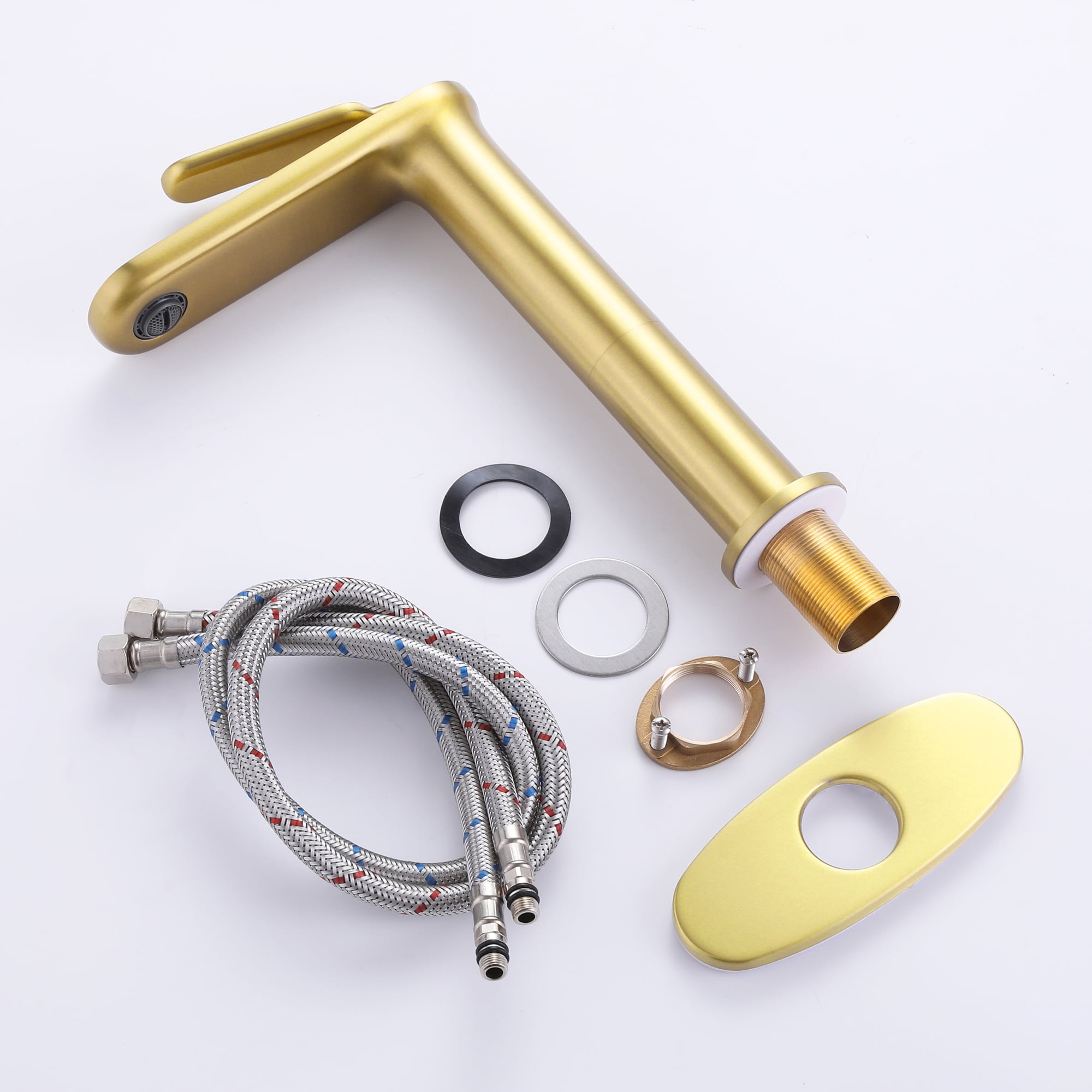 High Arc Bathroom Sink Faucet, Solid Brass Single Lever Bathroom Basin Faucet