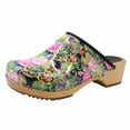 thumbnail image 4 of BJORK Maja Wood Printed Leather Clogs (Colibri - EU38), 4 of 9