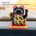 thumbnail image 2 of Adorable columpio solar que atrae la suerte y da la bienvenida a los gatos, decoración para el hogar y el coche (negro), 2 of 11