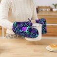 thumbnail image 7 of DouZhe Oven Mitts and Pot Holders Sets, Tiger Dazzle Purple Prints Non-Slip Heat Resistant Kitchen Oven Silicone Glove, 7 of 7