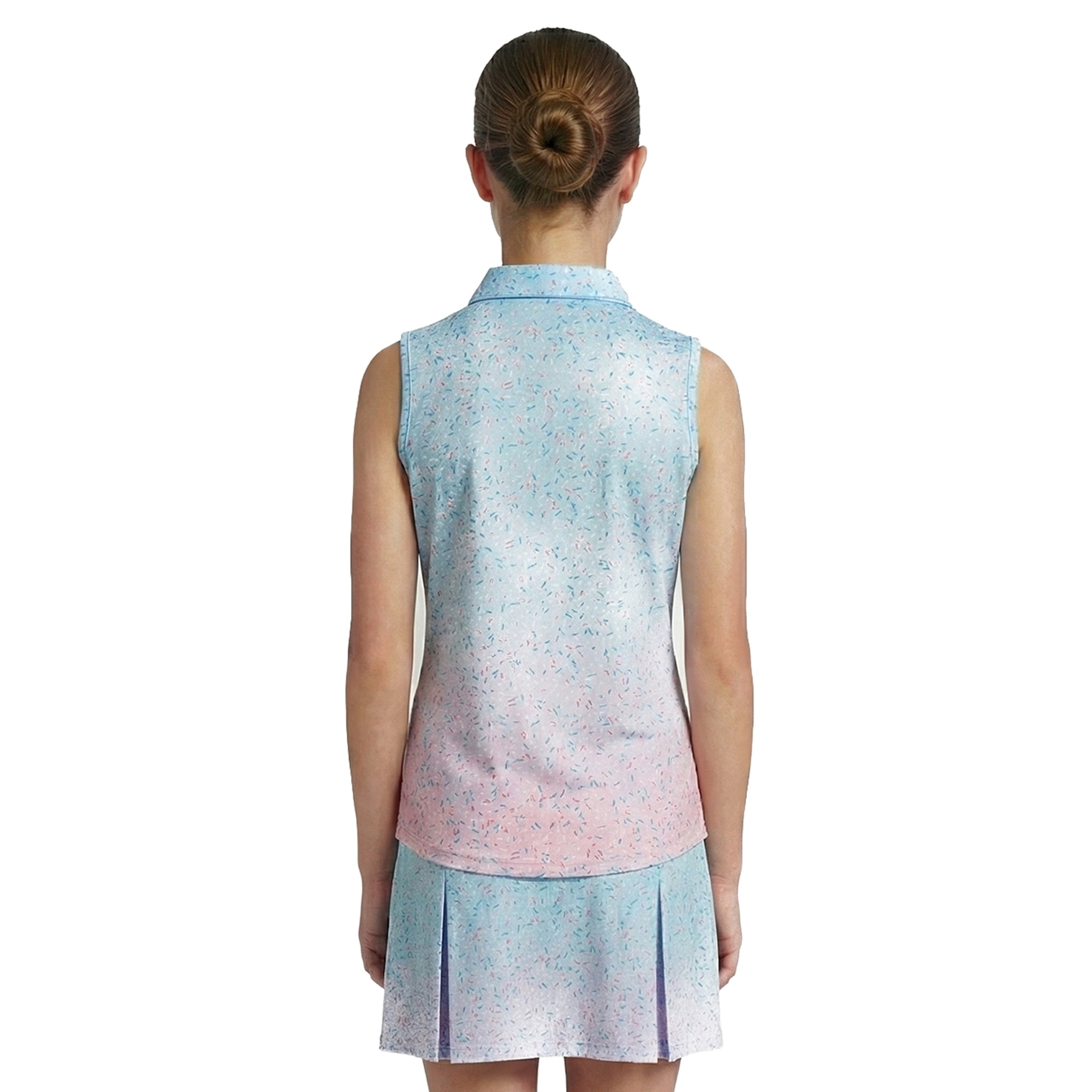 Birdie Bound Girls Sprinkle Splatter Polo Shirt, Sizes 4-16