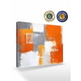 thumbnail image 2 of Burnt Orange Grey Wall Art for Living Room,Canvas Picture Wall Decor for Bathroom Bedroom,Modern Oil Painted Geometric Abstract Painting Artwork for Office Kitchen Hallway Dining Room Decor 20"x24", 2 of 8