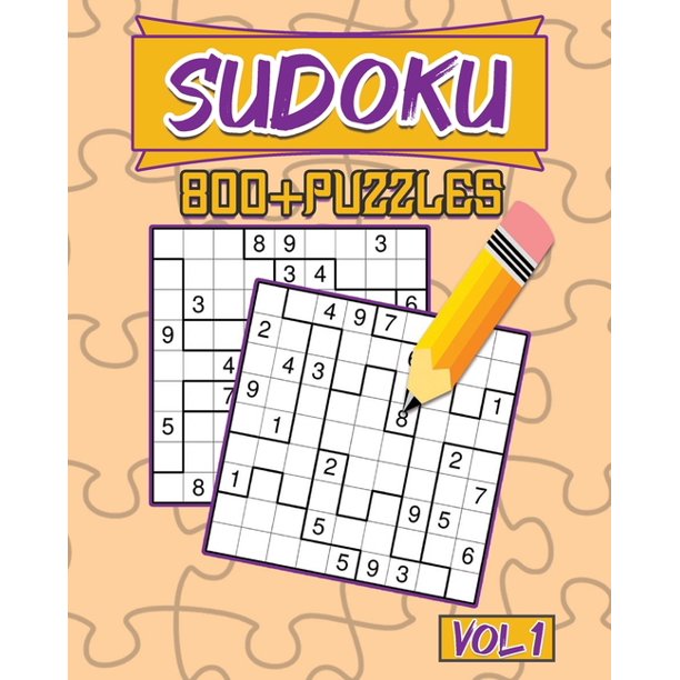 sudoku 800 puzzles jigsaw sudoku puzzles intermediate with hints and solutions large print books paperback walmart com walmart com
