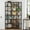 Brown, variant on Condemo 7-Shelf Corner Bookshelf, Modern Industrial Tall Bookcase, 7-Tier Large L-Shaped Storage Shelf Display Rack, Rustic Brown