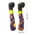 thumbnail image 3 of BNNG Lighted Witch Legs Halloween Decor 1 Pair of Witch Feet, Halloween Yard Stakes for Light Up Halloween Decorations Outdoor Halloween LED Witch Legs With Light Feet With Boot Stake Yard, 3 of 5