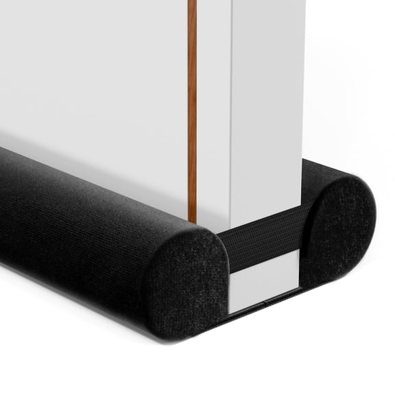 Adjustable Door Draft Stopper for Bottom of Door, Gap Filler for Cold Air Light Noise, Home Apartment Use, Easy Installation No Tools, Black