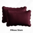 thumbnail image 7 of Moonlight20015 Twin Quilt Set Reversible Lightweight Bedspread with 1 Shams All-Season Comfort in Burgundy, 7 of 7