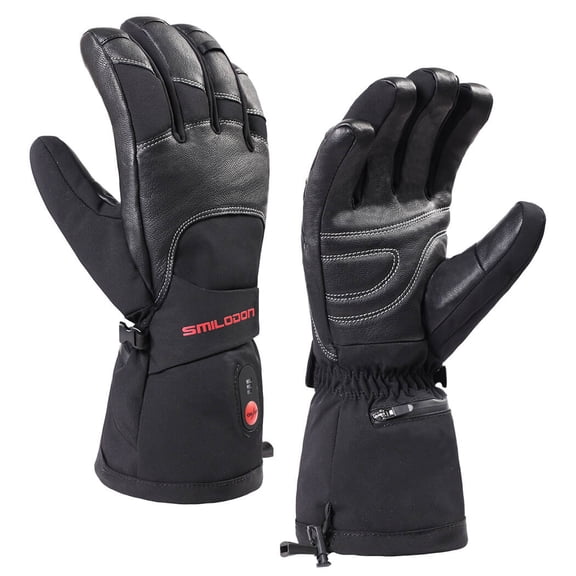 SAVIOR Heated Motorcycle Gloves for Men and Women with Hard Protective Shields, 7.4V  Rechargeable Battery, Waterproof, Windproof, Touchscreen Compatible