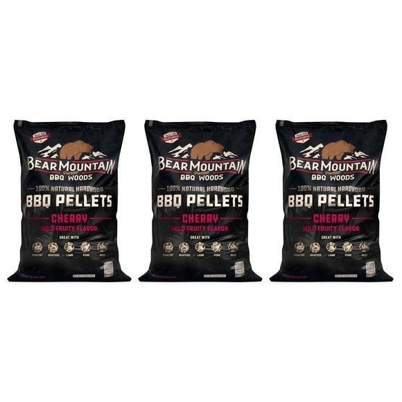 Bear Mountain Granules Fumoir à la Cerise en Bois Franc Naturel pour Barbecue, 20 Lb (Lot de 3)