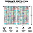 thumbnail image 2 of Blackout Kids Curtains,Multicolor Cartoon Geometric and Striped Pattern Childrens Insulated Curtains Set Of 2,Bedroom Essentials,Toddler Room Decor 42x63in(106x160cm), 2 of 5