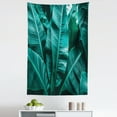 thumbnail image 1 of Leaves Tapestry, Banana Plant Foliage Exotic Garden Jungle Flora Rainforest Themed Closeup, Fabric Wall Hanging Decor for Bedroom Living Room Dorm, 5 Sizes, Teal and Dark Seafoam, by Ambesonne, 1 of 1
